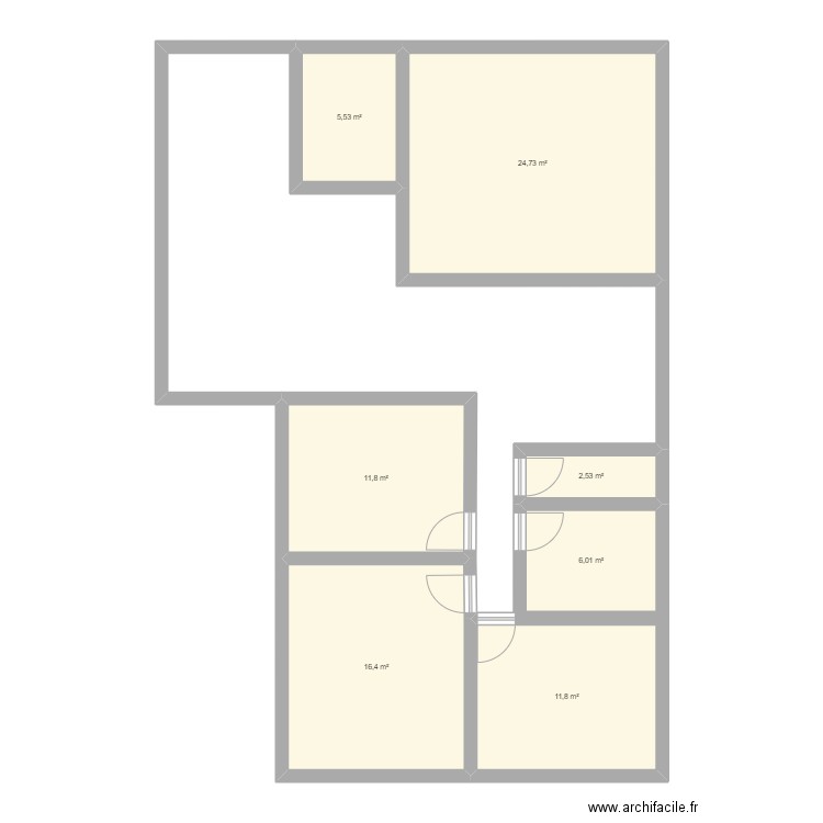 MaisonV1. Plan de 7 pièces et 79 m2