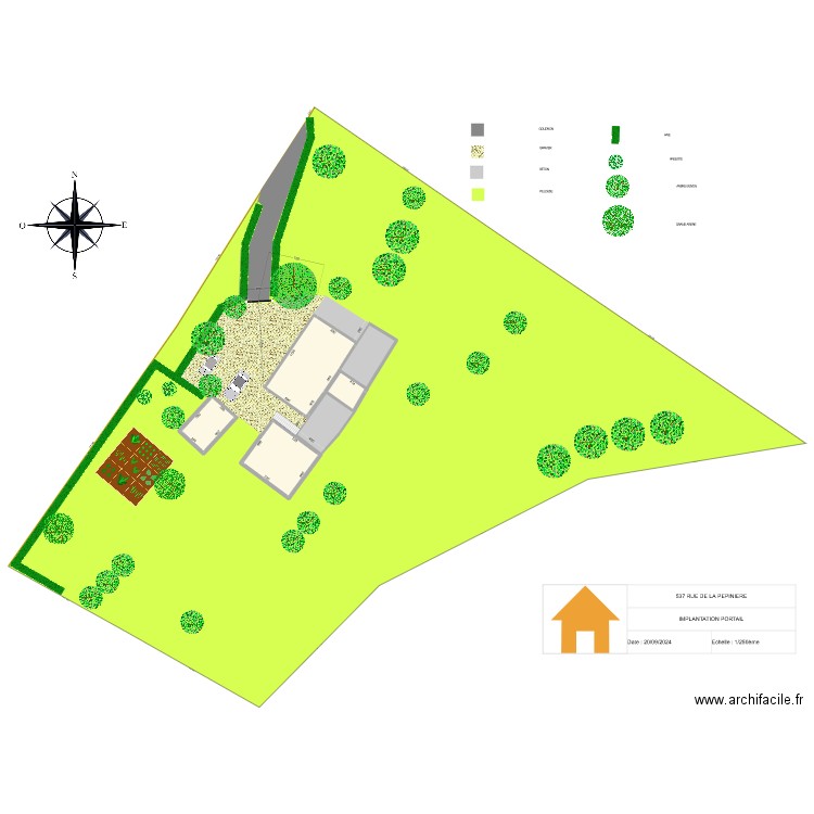 Maison Mat. Plan de 6 pièces et 203 m2