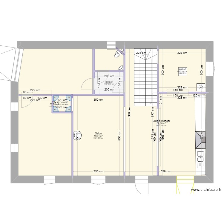 eygurande 2. Plan de 6 pièces et 111 m2