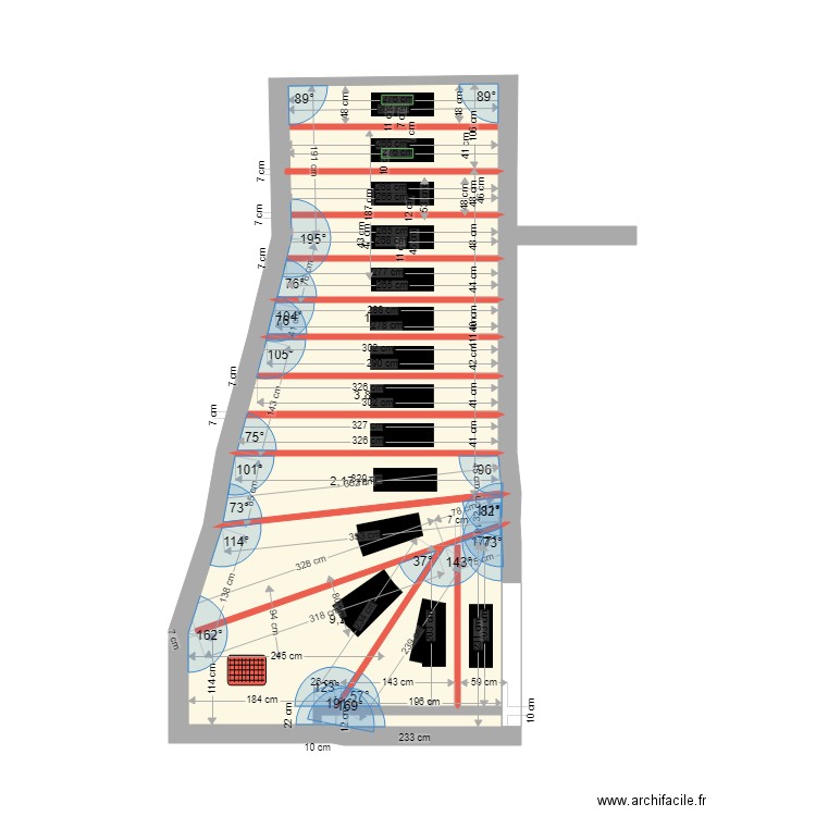 Vaux Escaloers11. Plan de 5 pièces et 23 m2