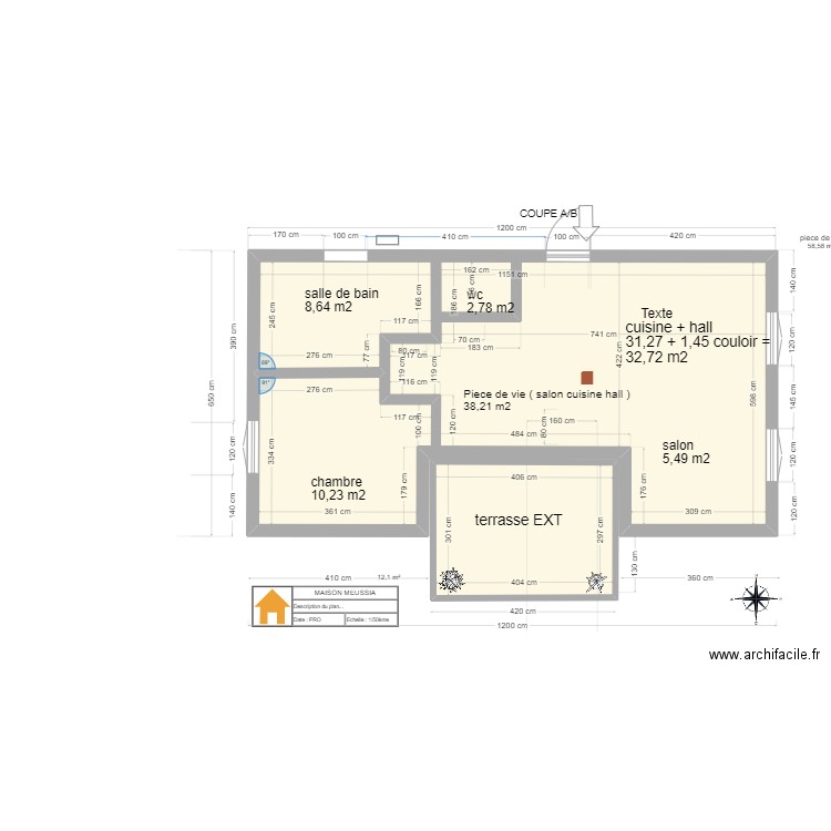 maison MEUSSIA.V5. Plan de 4 pièces et 134 m2