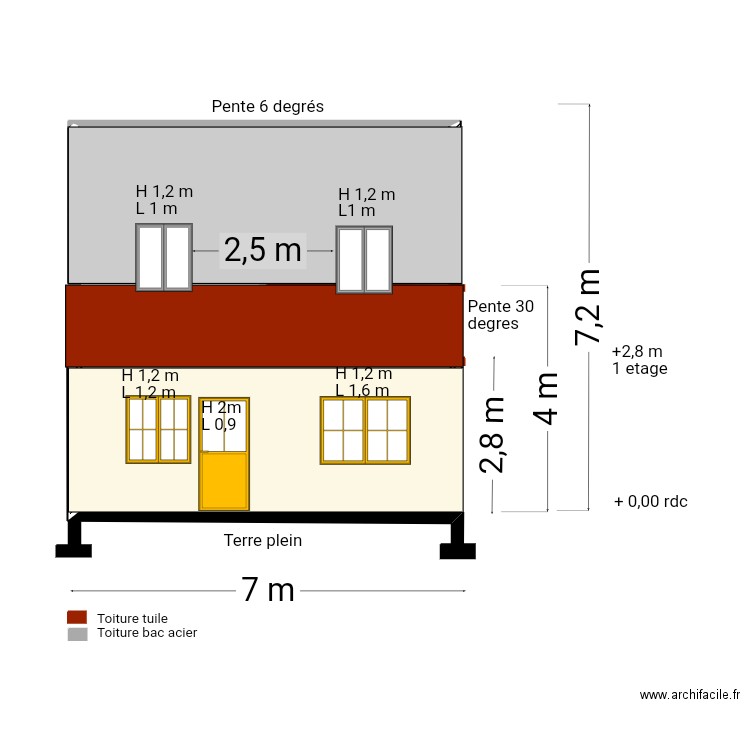 Tâta yoyoh. Plan de 1 pièce et 9 m2