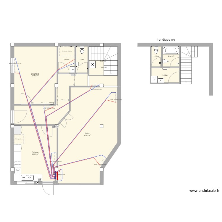 Mahmoud Boudekhana 1. Plan de 35 pièces et 352 m2