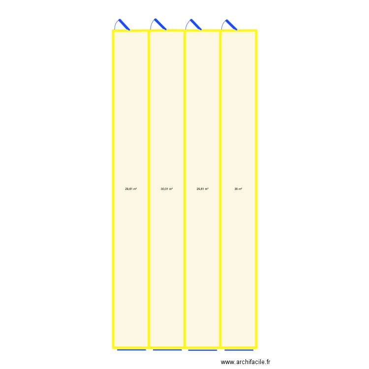 Basf Longué. Plan de 4 pièces et 120 m2