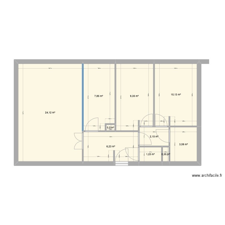 draveil. Plan de 10 pièces et 65 m2