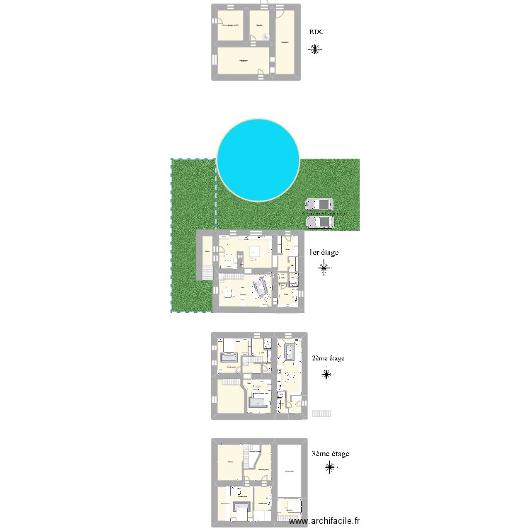 Maison Chabert - Roro. Plan de 25 pièces et 453 m2