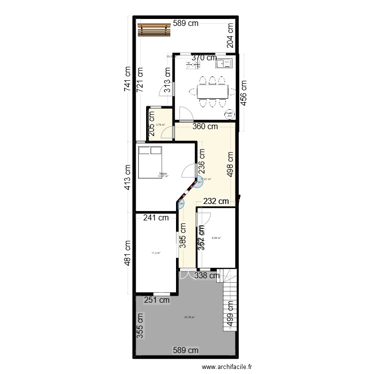 studio charradi IHEB. Plan de 7 pièces et 99 m2