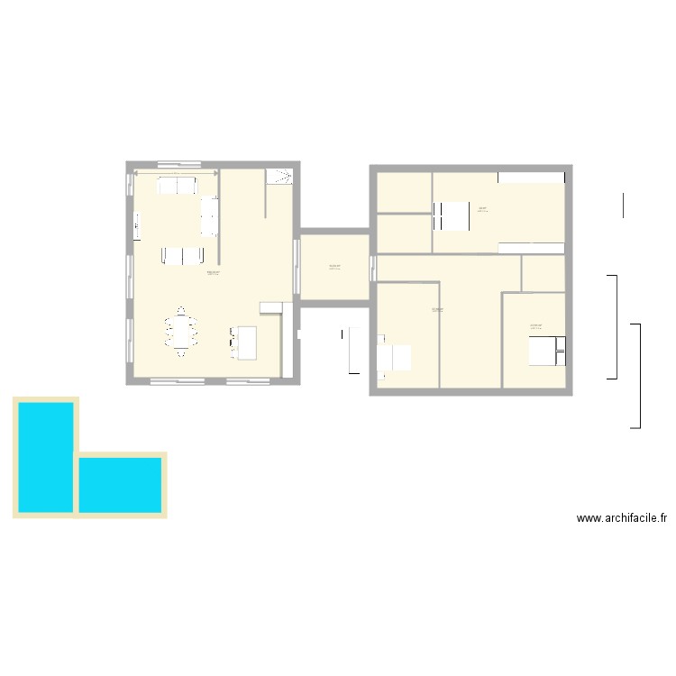 nova ideia. Plan de 5 pièces et 234 m2