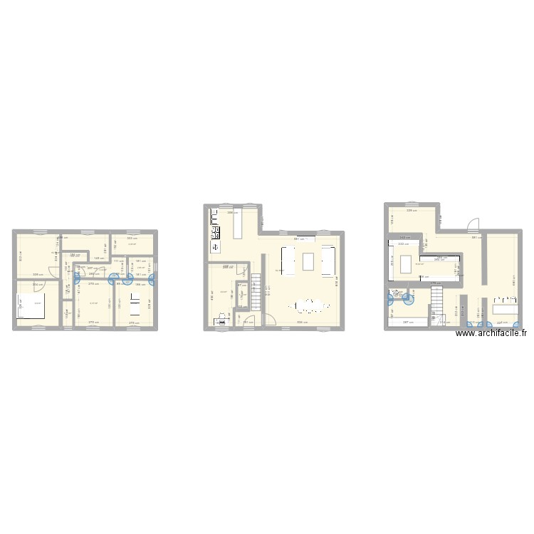 Maison. Plan de 15 pièces et 186 m2