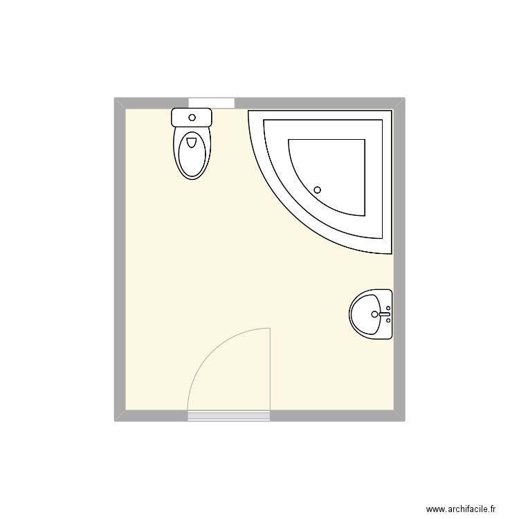 Etat-Actuel_Boualala. Plan de 1 pièce et 8 m2