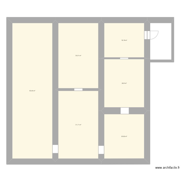 SIMON FRANEY RDC EXI. Plan de 6 pièces et 185 m2