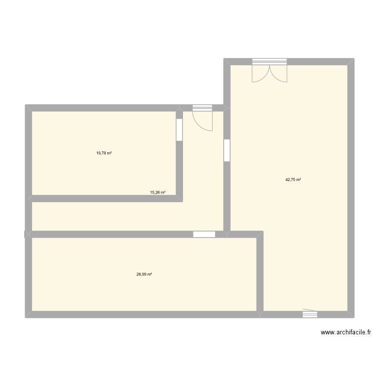 st james HEA. Plan de 4 pièces et 105 m2