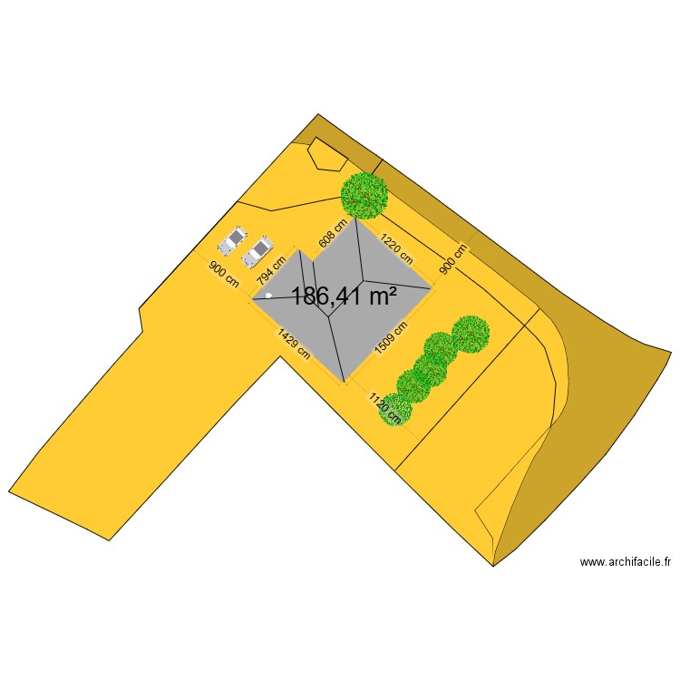 MARINETI. Plan de 1 pièce et 186 m2