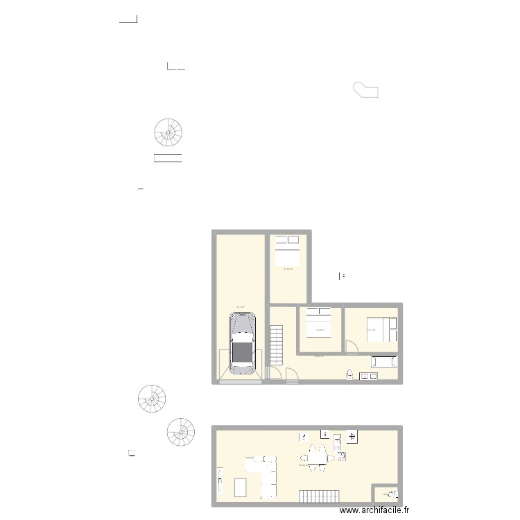 ET_1. Plan de 7 pièces et 139 m2