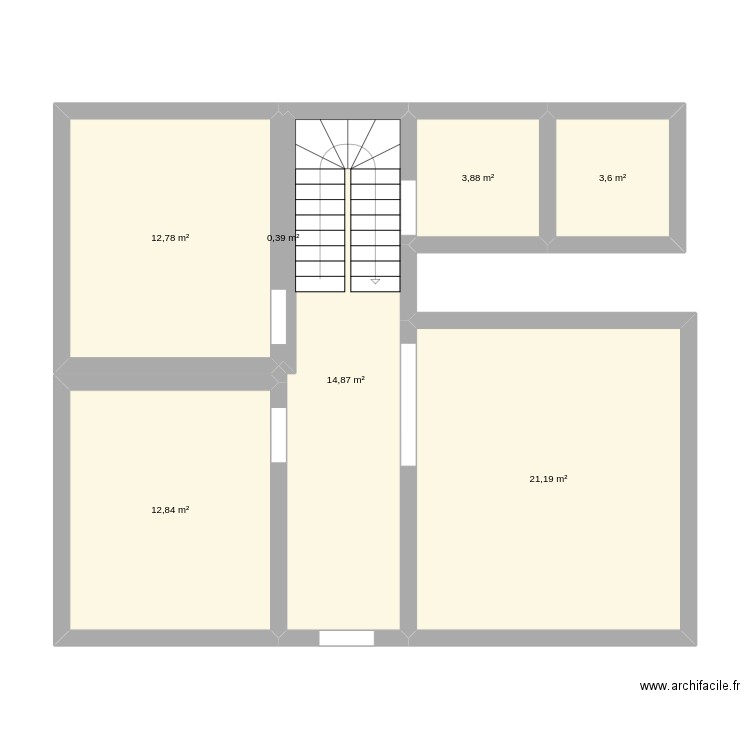 Perso. Plan de 7 pièces et 70 m2