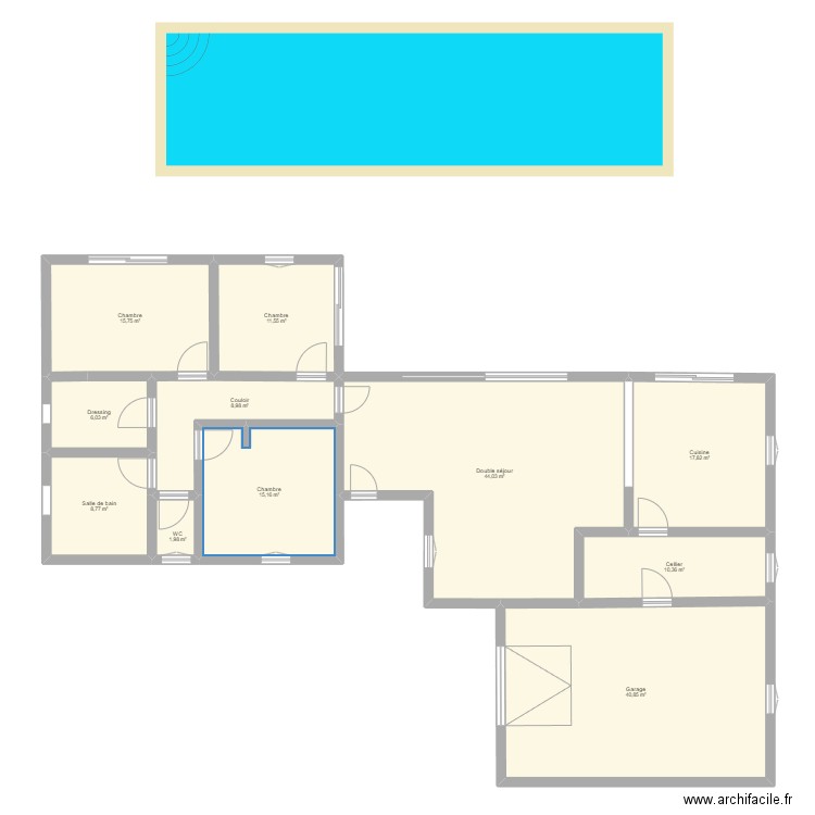 Maison T4 PP + garage. Plan de 11 pièces et 181 m2