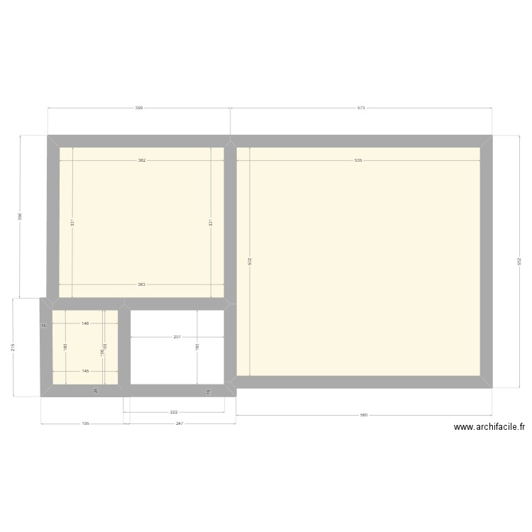 brusc. Plan de 3 pièces et 41 m2