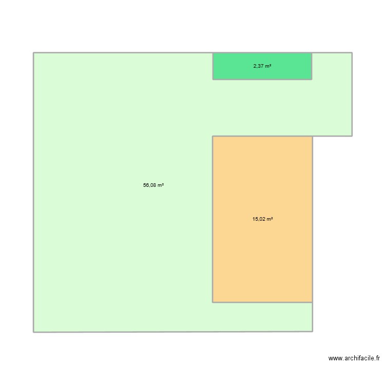 Mohamed. Plan de 3 pièces et 73 m2