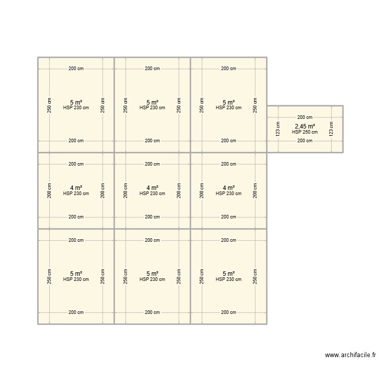 carbet. Plan de 10 pièces et 44 m2