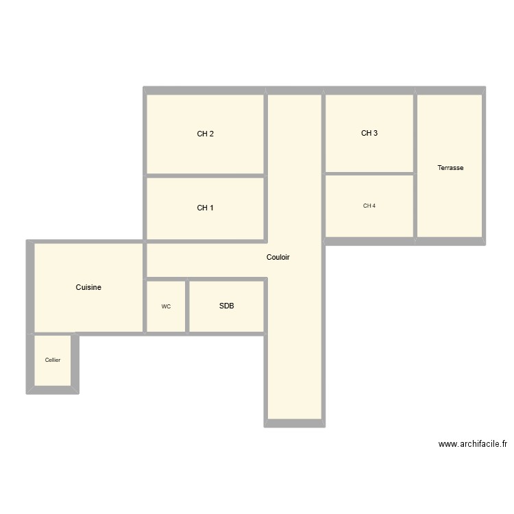 Plan l'union. Plan de 10 pièces et 86 m2