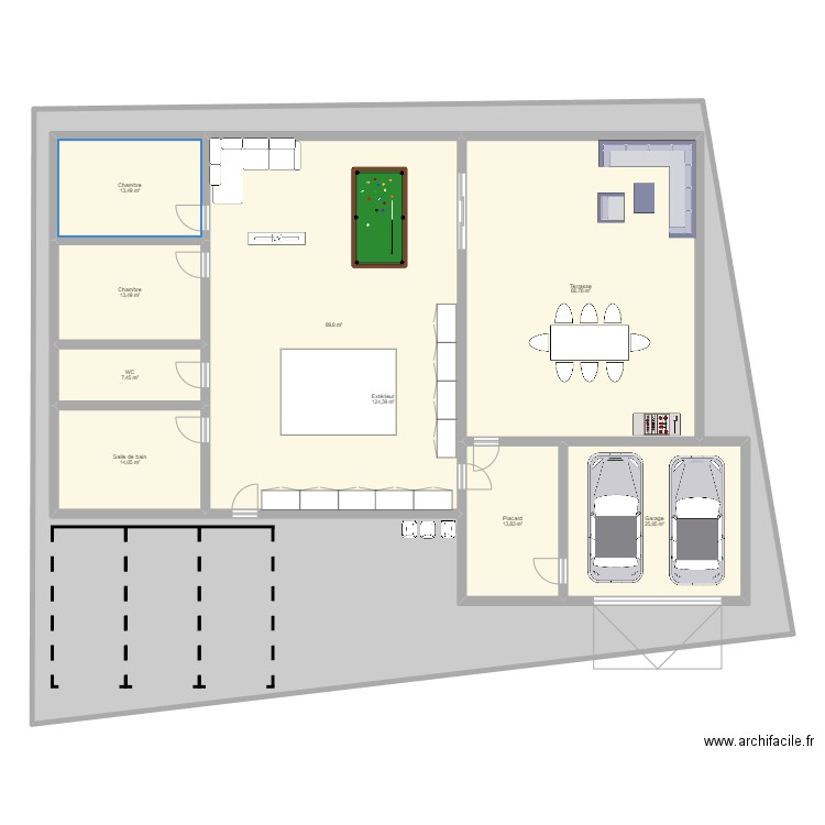 serge plan 1 . Plan de 9 pièces et 644 m2