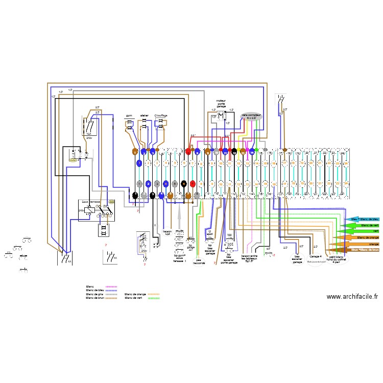 bornier tableau  cave  18-08-24. Plan de 0 pièce et 0 m2