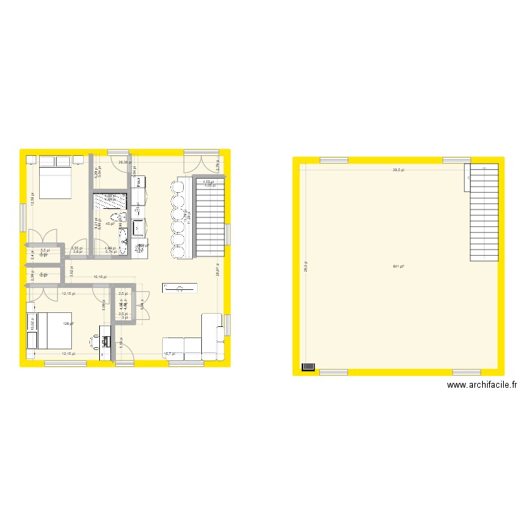 1490 rte337. Plan de 7 pièces et 150 m2