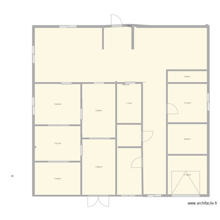 MAISON. Plan de 12 pièces et 203 m2