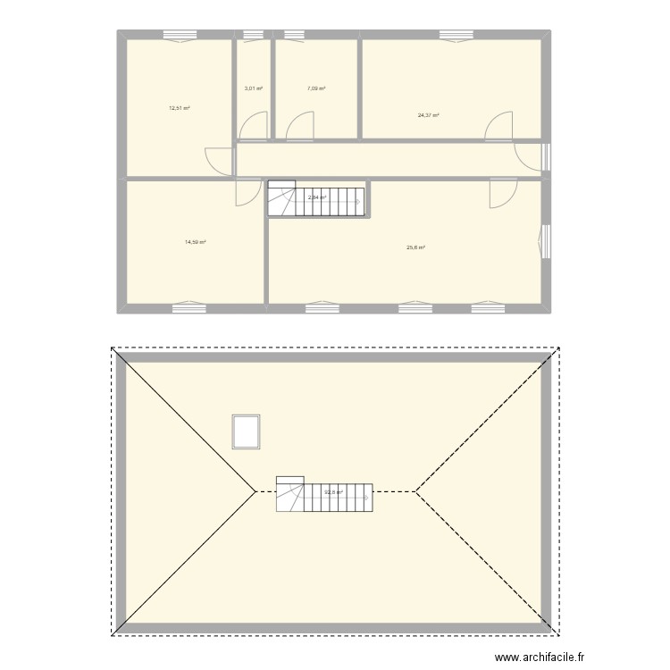 DUBOIS VILLERS FROMMELENNES. Plan de 8 pièces et 183 m2