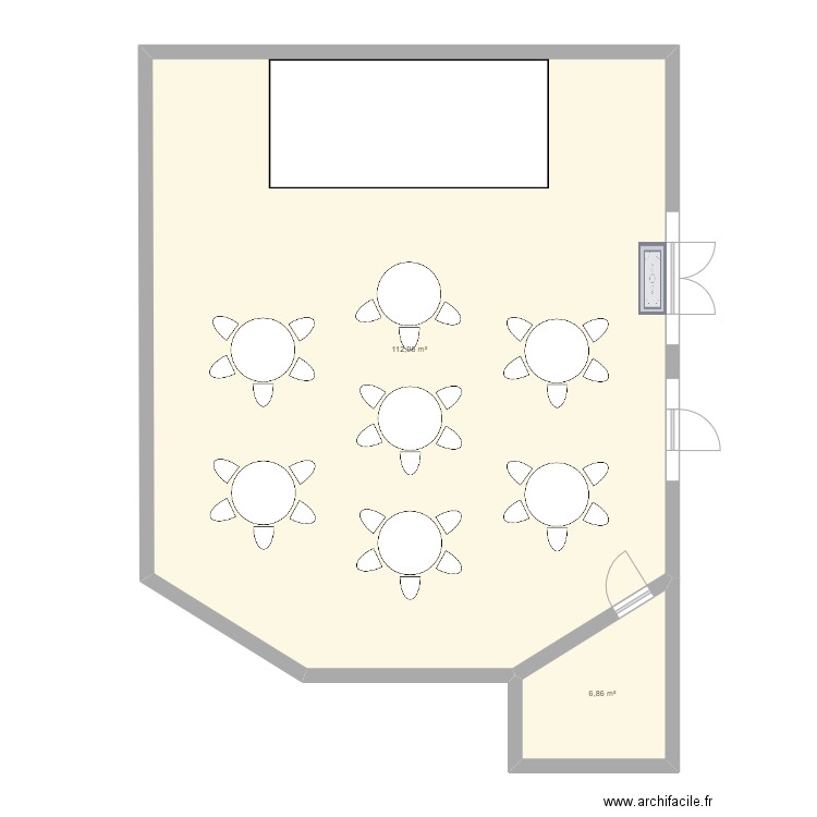 plan de salle du projet tour du monde ( steevy). Plan de 2 pièces et 120 m2