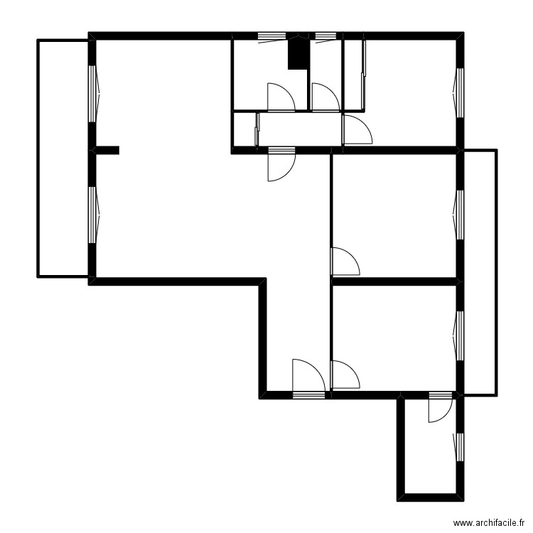 GANDON. Plan de 10 pièces et 91 m2