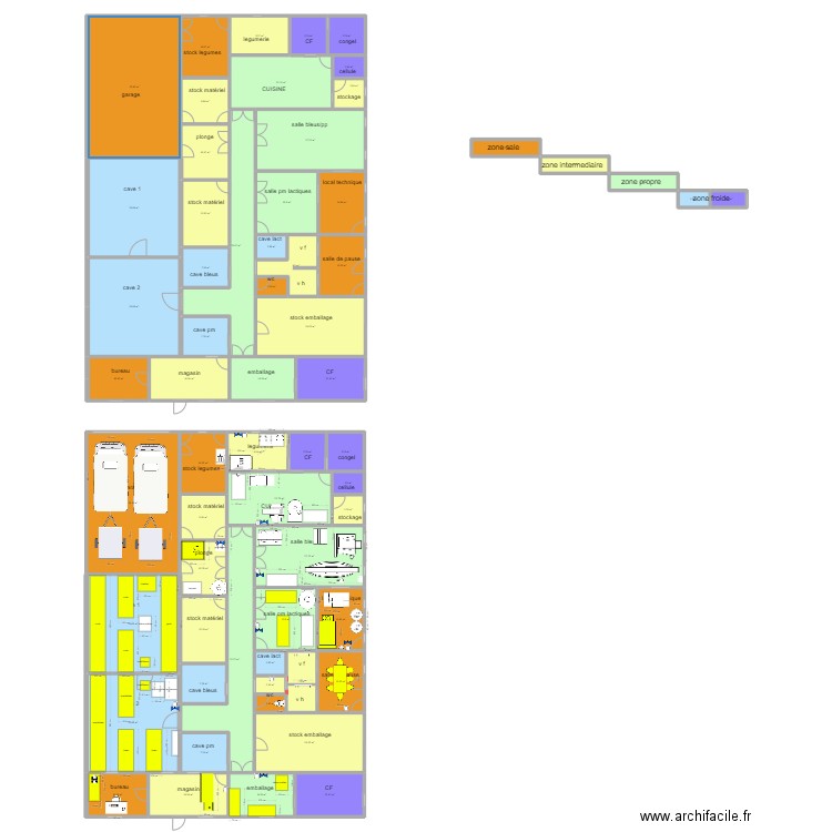 FROMAGERIE BANOU . Plan de 62 pièces et 865 m2