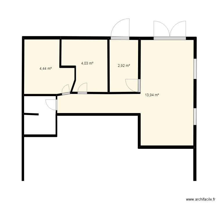 PLAN ESTELLE. Plan de 4 pièces et 25 m2