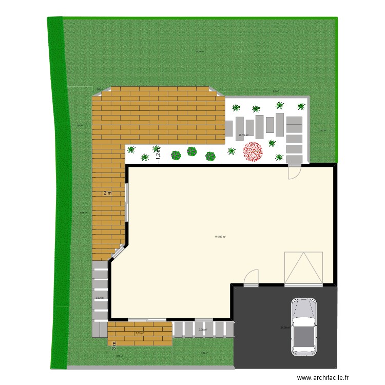 besse. Plan de 6 pièces et 186 m2