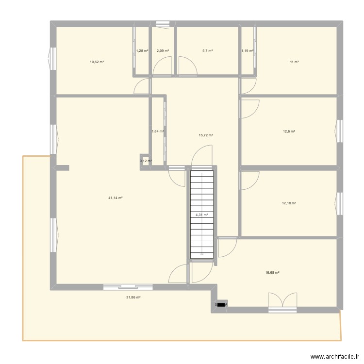 Appart +1 - Dévoluy. Plan de 16 pièces et 168 m2