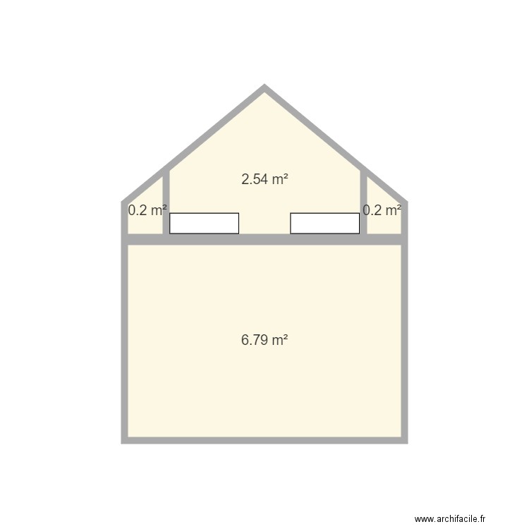 Airbnb Etage. Plan de 4 pièces et 10 m2