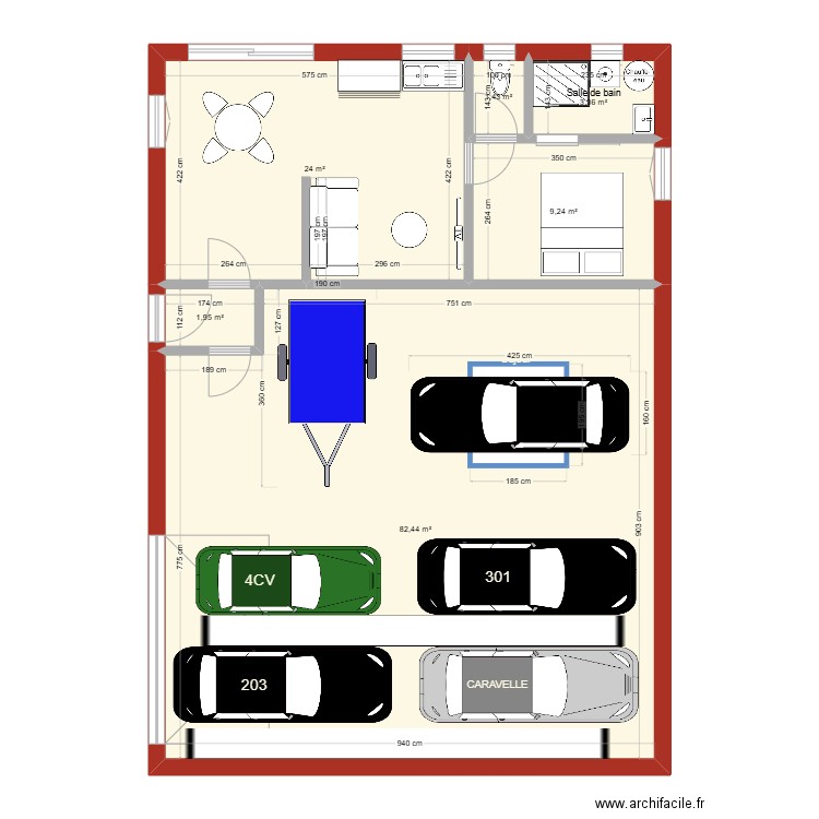 Projet 3. Plan de 6 pièces et 122 m2