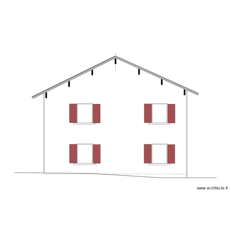 Façade Nord-Ouest_V0  - Belverne. Plan de 0 pièce et 0 m2