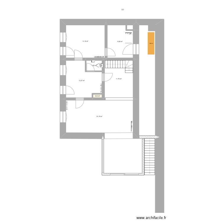 lili 3. Plan de 7 pièces et 74 m2