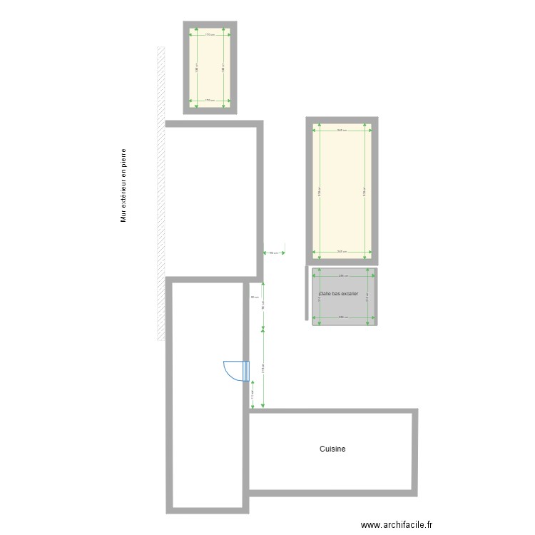 Plan resto 07/12/2024 ok. Plan de 3 pièces et 25 m2