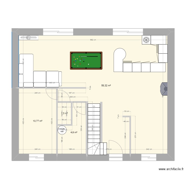 maison aujourd'hui. Plan de 4 pièces et 75 m2