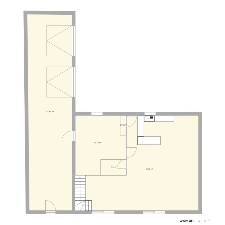 maison. Plan de 5 pièces et 127 m2