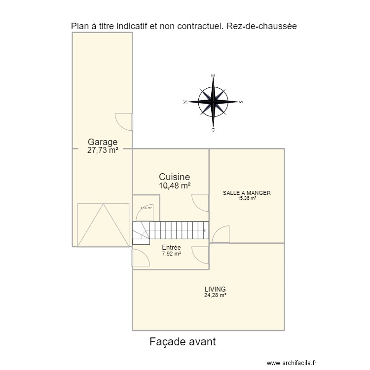 couvin rez. Plan de 6 pièces et 87 m2