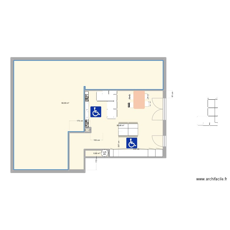 sejour v1. Plan de 4 pièces et 101 m2