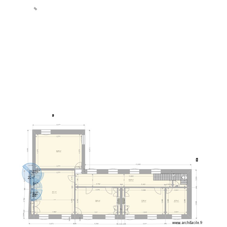 wimille PLAN 1ER ETAGE . Plan de 8 pièces et 120 m2