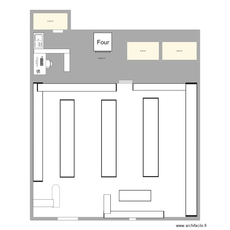 RoiSoleil. Plan de 4 pièces et 61 m2