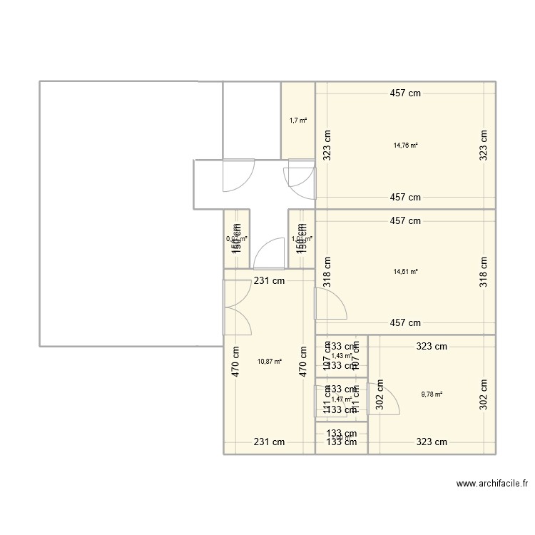 chatenay 2. Plan de 10 pièces et 58 m2