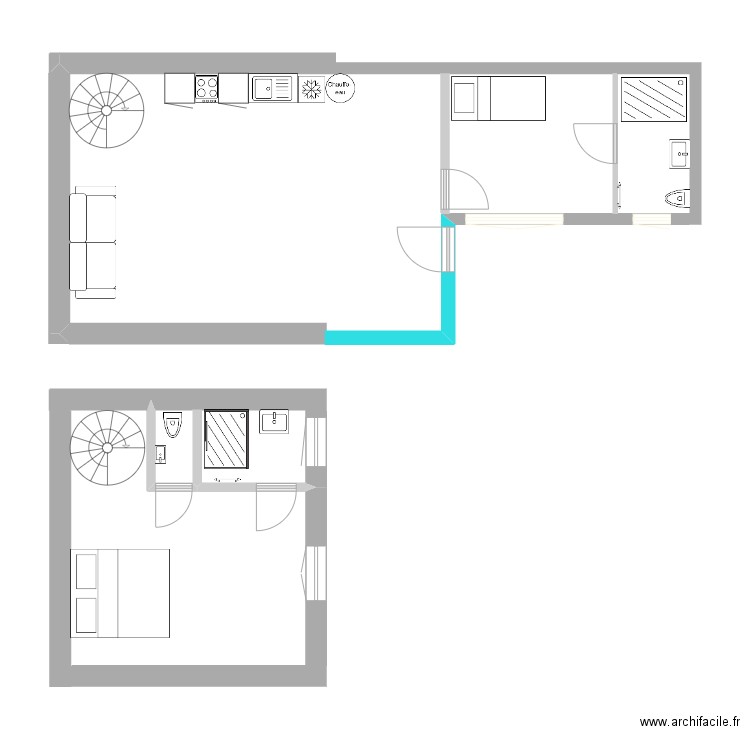 RDC maisonette. Plan de 0 pièce et 0 m2