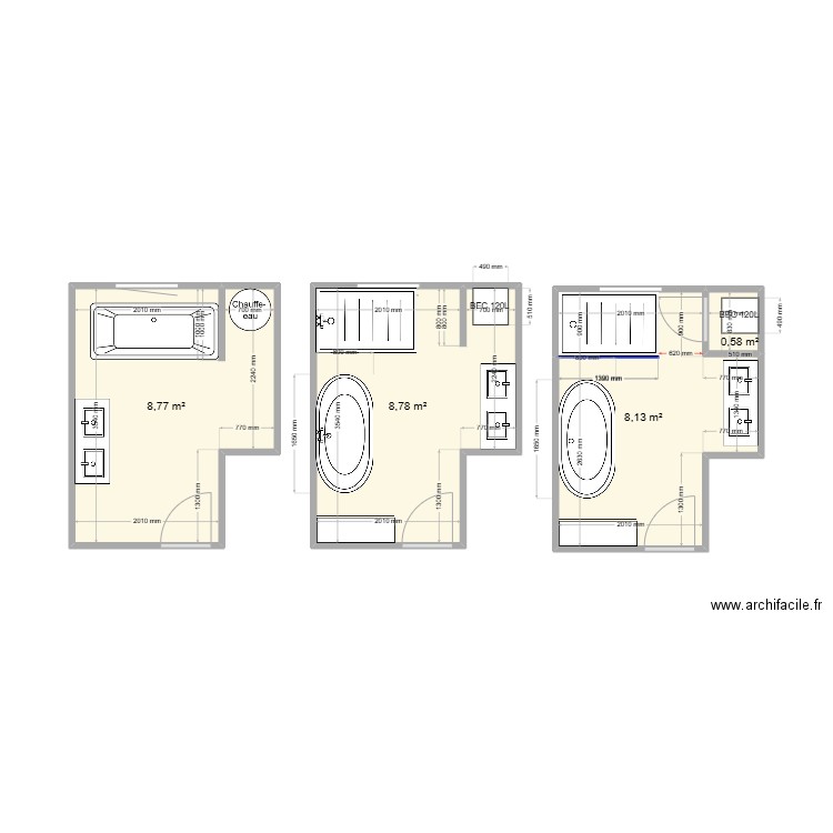 Gerard Coindreau. Plan de 4 pièces et 26 m2