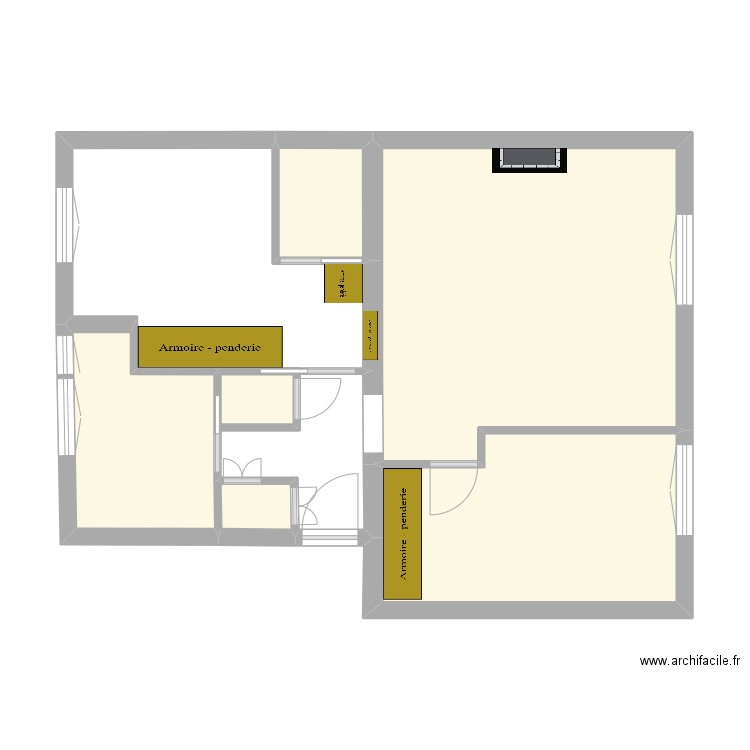 34 GABRIELLE 3 PIECES. Plan de 6 pièces et 41 m2